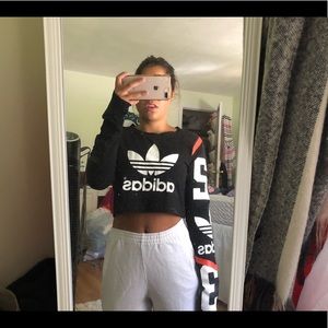 Adidas long sleeve crop top